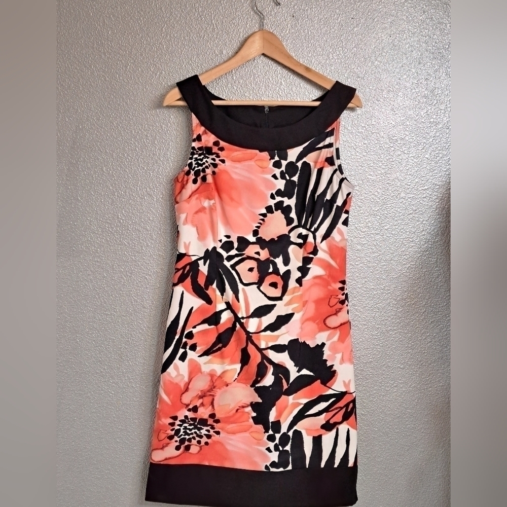 Connected Apparel Floral Sheath Dress Size 10